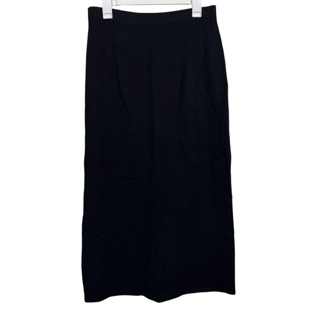 St. John Basics Black Jersey Knit Pull On Pencil Skirt